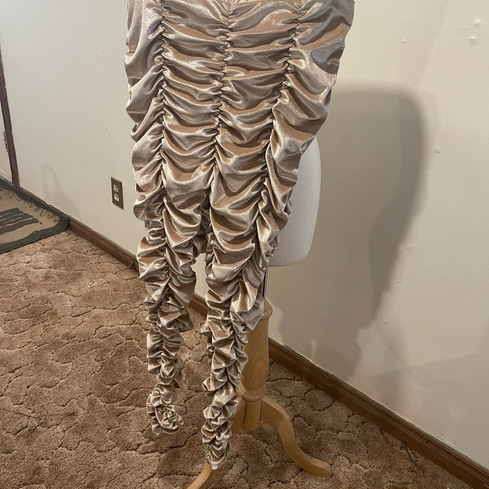 Ruched Metallic pants